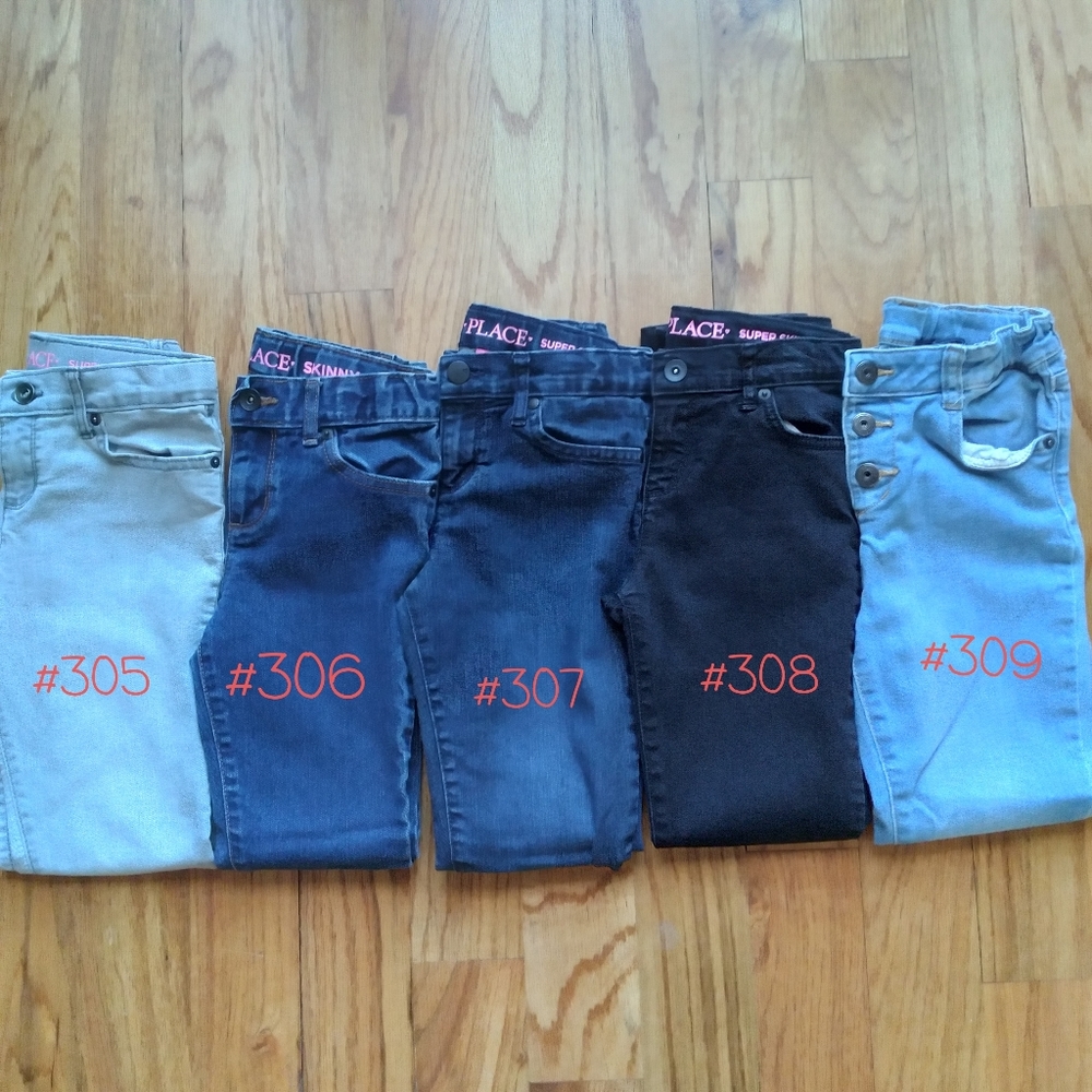 #305-9 Girls Children's Place Jean Bundle Super Skinny - Picture 4 of 16